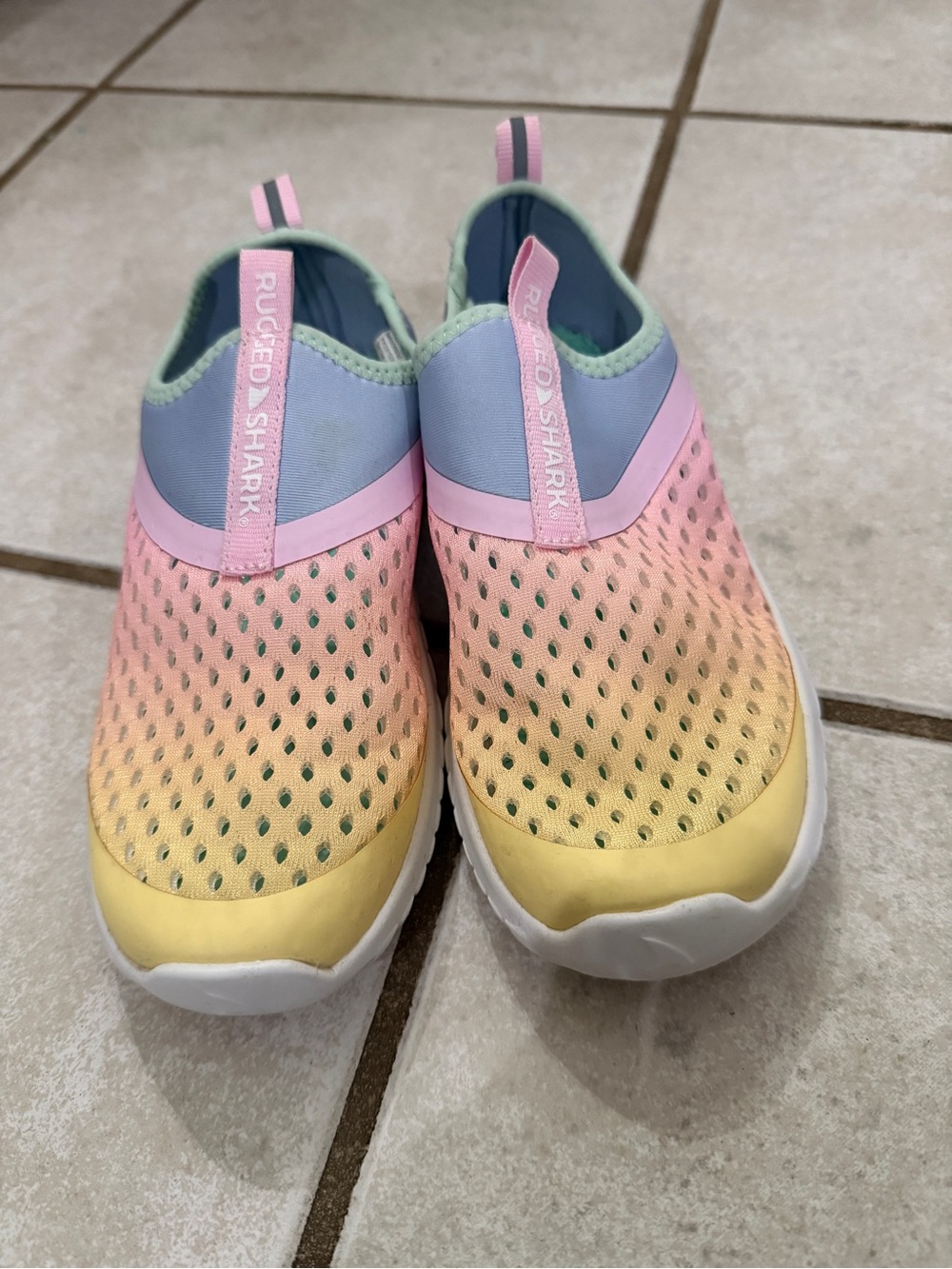 Rugged Shark Kids Gradient Slip-On Water Shoes - Pink, Yellow, Blue